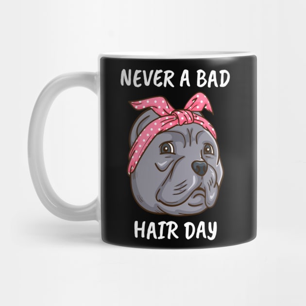 Pitbull Dog Owner Women Never A Bad Hair Day by PomegranatePower